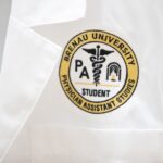 Up close of PA white coat