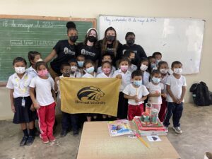 Brenau Students visiting rural panama school