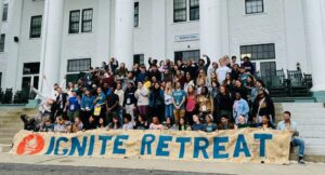 A group of Sullivan Foundation Scholarship students at a retreat in Black Mountain, North Carolina