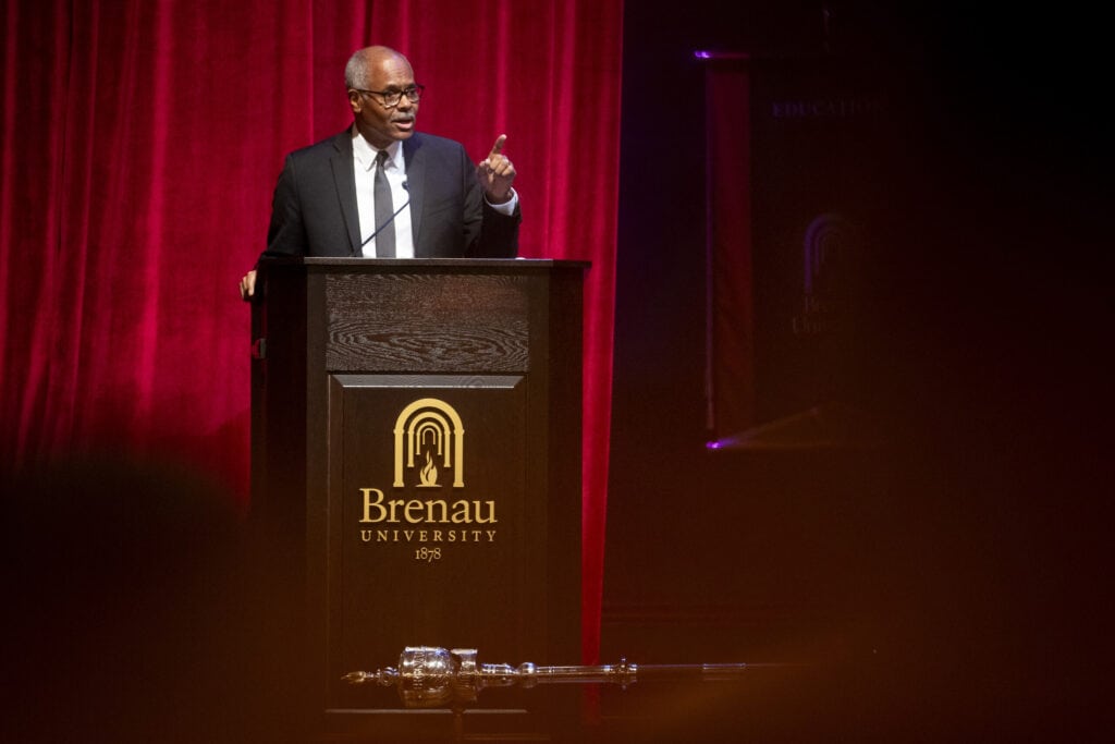 Jeffrey Blount speaks at the MLK Convocation