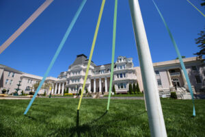 The May Pole in front of Pearce Auditoirum for the 145th anniversary at ARW.