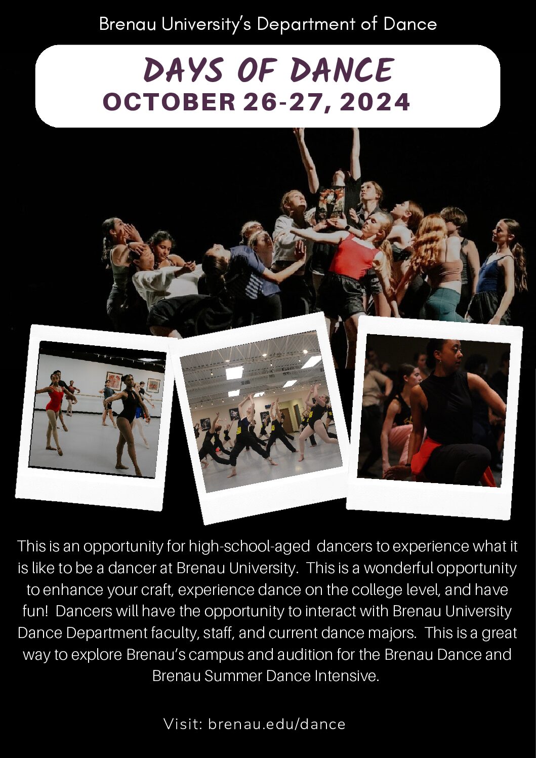 Days of dance flyer