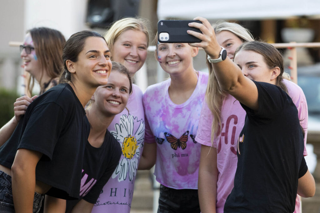 Students taking a selfie