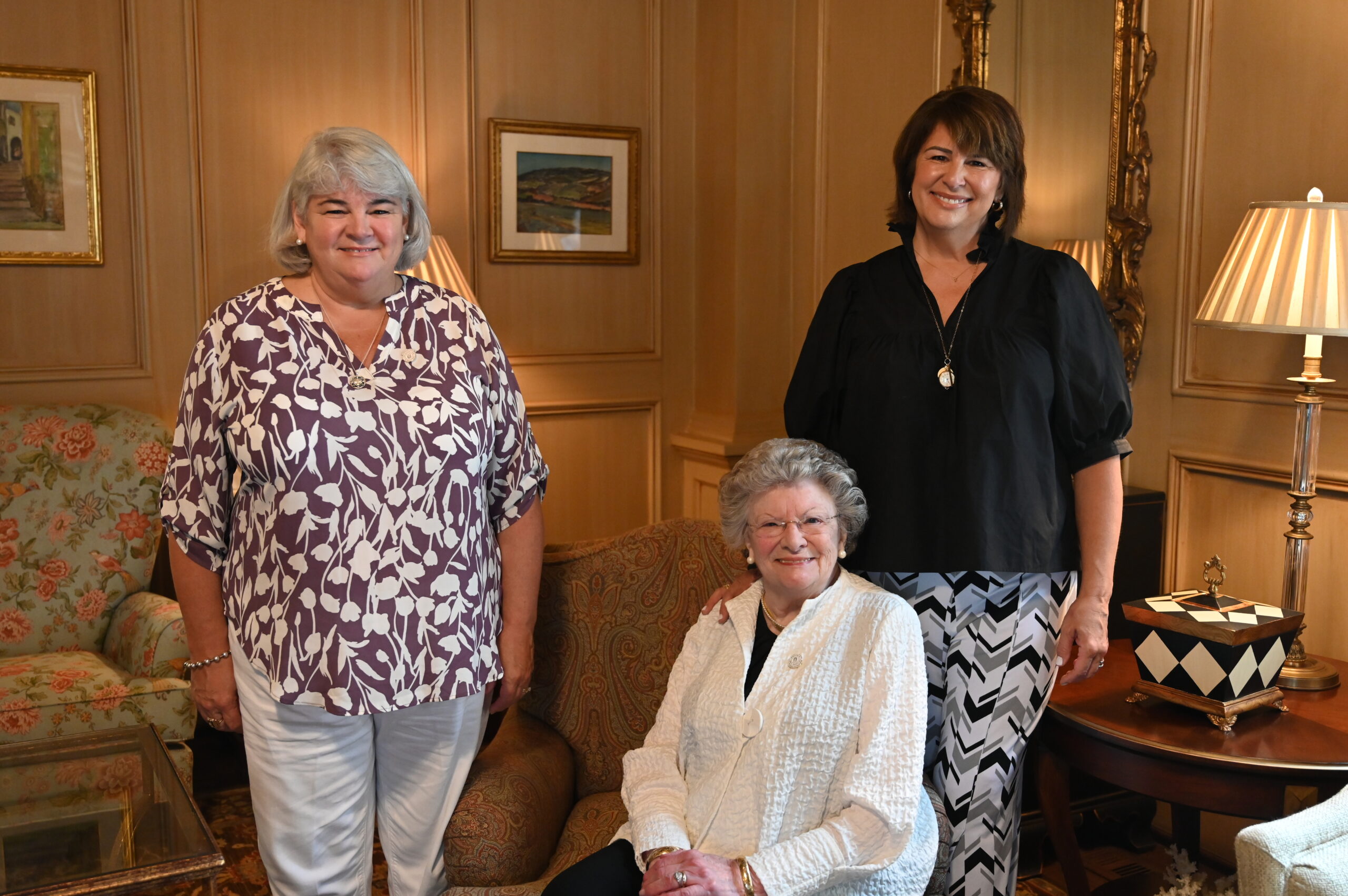 Chris Fitzgerald, Dotty Alexander (seated) and Anna Jacobs