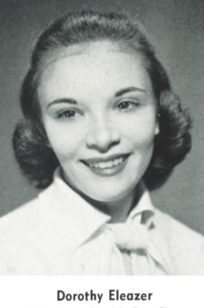 A headshot of Dotty Alexander in 1957