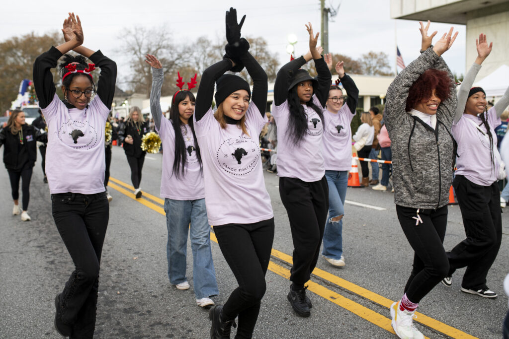 KLovers perform a dance at Christmas on Green Street