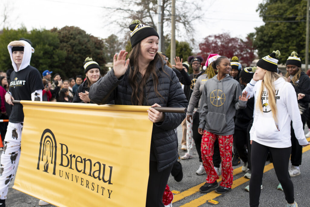 Brenau community members at Christmas on Green Street